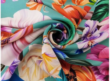 Jedwab Sygnowany - Kolorowe Kwiaty