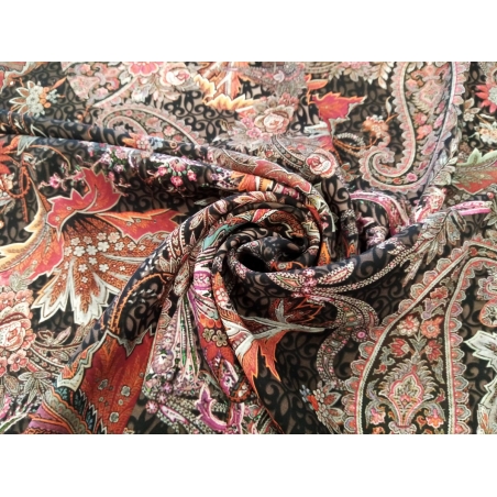 Jedwab Sygnowany - Liście W stylu Etno