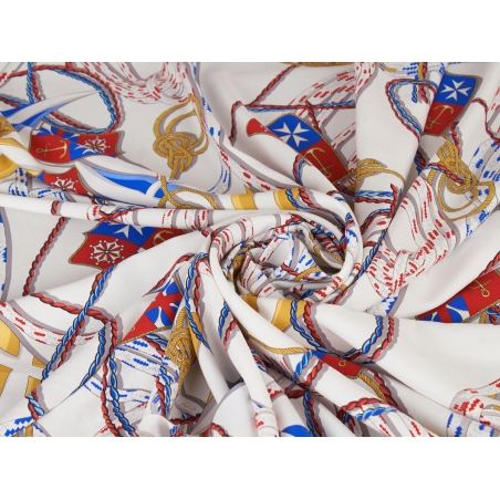 Audinys Šilkas, pažymėtas jūrinio stiliaus, dviejų spalvų