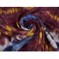 Сатен с подпис - ефект Tie Dye в стил Диор