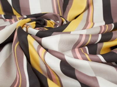 Stoff Viskose Toptwill Streifen