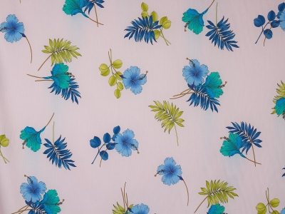 Tyget Bomull   Satin - Tropiska Blommor
