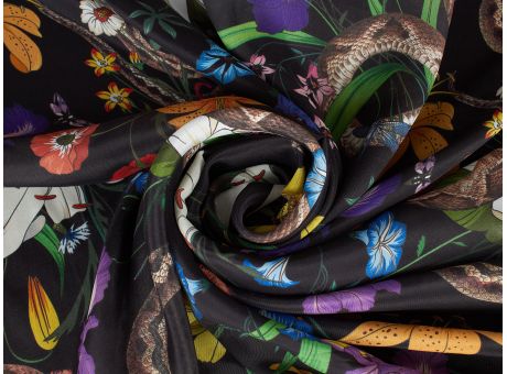 Jedwab sygnowany węże w stylu Cavalli