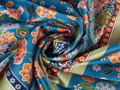 Jedwab Sygnowany - Kwiatki w stylu folklor