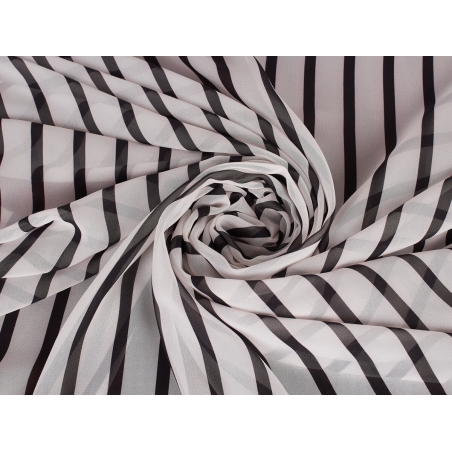 Szyfon Cristal paski dwa kolory