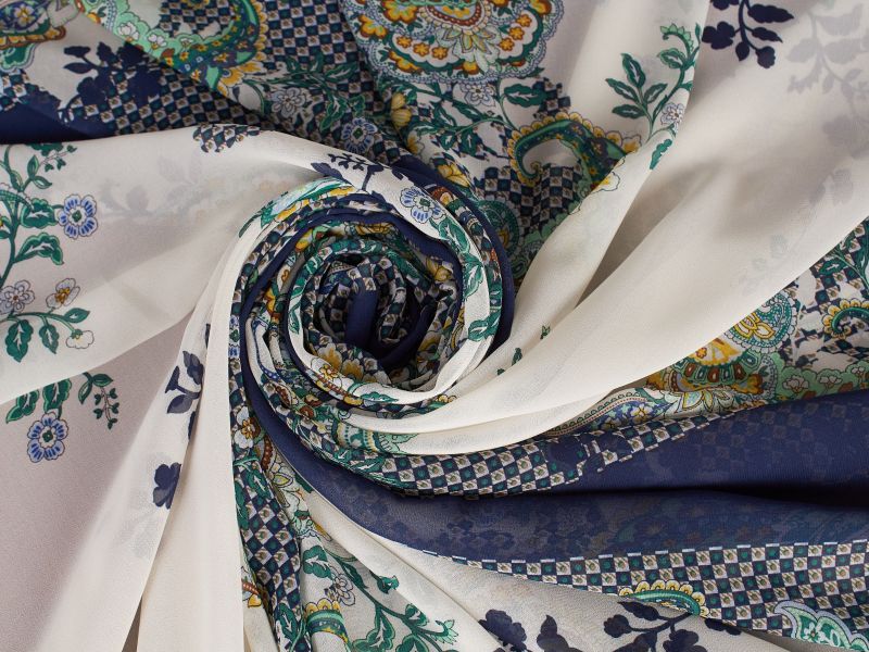 Chiffon Cristal Etnisch patroon - kleuren