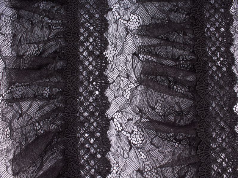 Dentelle Tulle - Volant Noir