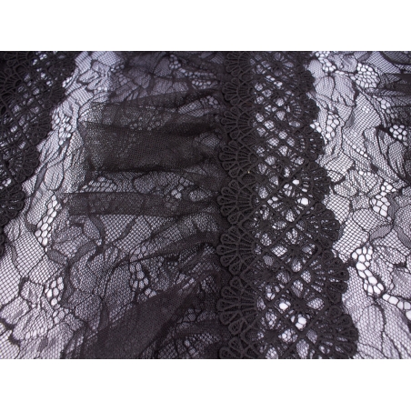 Dentelle Tulle - Volant Noir