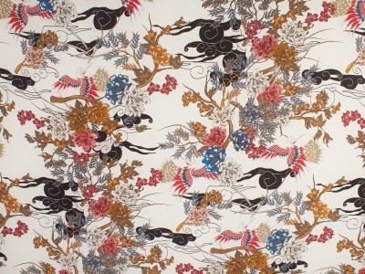 Tkanina Zijde gesigneerd in Gucci-stijl met vogels!