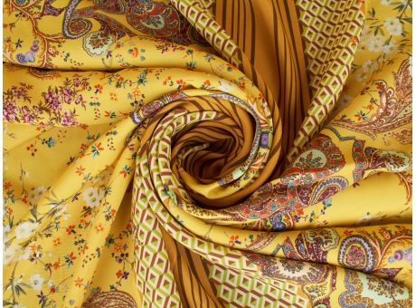 Wiskoza Fantasy słoneczny Paisley!