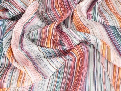 Tkanina Viskozė Toptwill vaivorykštės juostos