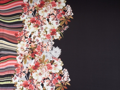 Bordure de papaye florale