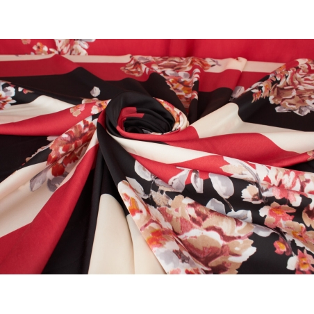 Tkanina Volo flowers and stripes