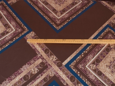 Tecido Satyna nadellen losangos castanhos