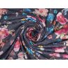 Dzianina Shine kwiaty dwa kolory