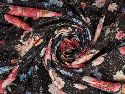 Malha Shine flores duas cores
