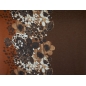Irvin-Strickstoff mit braunen Blumen