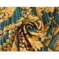 Țesătură Mătase Semnată - dungi și ornamente în stil Versace