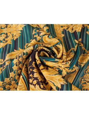 Jedwab Sygnowany - paski i ornamenty w stylu Versace