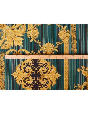 Jedwab Sygnowany - paski i ornamenty w stylu Versace
