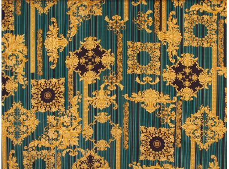 Jedwab Sygnowany - paski i ornamenty w stylu Versace