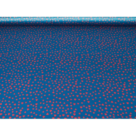 Tecido de Seda com corações assinados