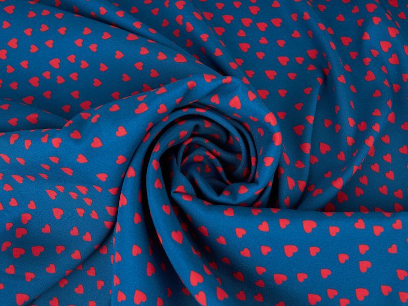 Tkanina Širdelėmis pažymėtas šilkas