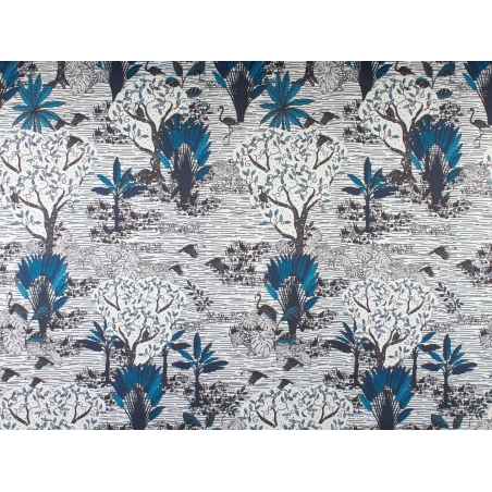 Poliester materiał - tropical birds - 2 colours