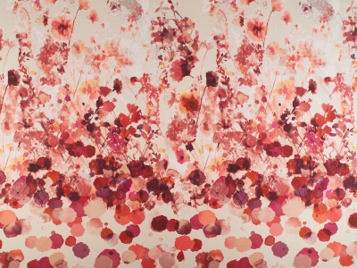 Poliester materiał - aquarel bloemen - Rapport!