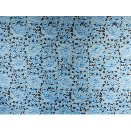 Poliester materiał - Blauwe rozen