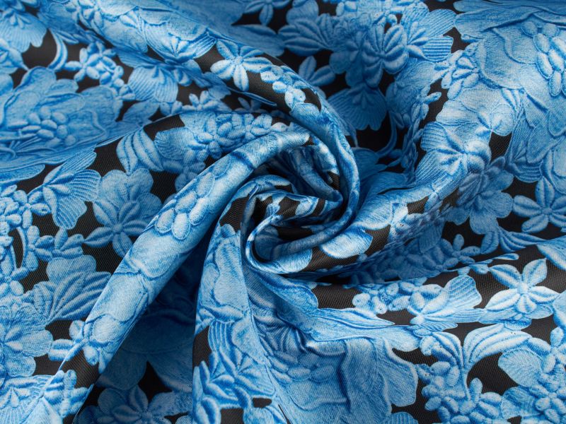 Poliester materiał - Blaue Rosen