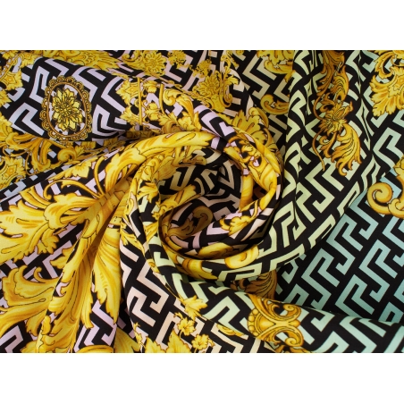 Jedwab sygnowany Versace zygzaki