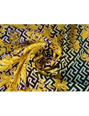 Jedwab sygnowany Versace zygzaki