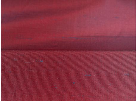 Jedwab Szantung - niebiesko-czerwona tafta