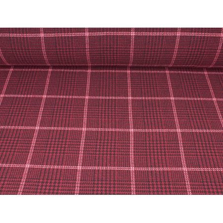 Tyg Wełna Marchese - rutigt med pepitapattern.