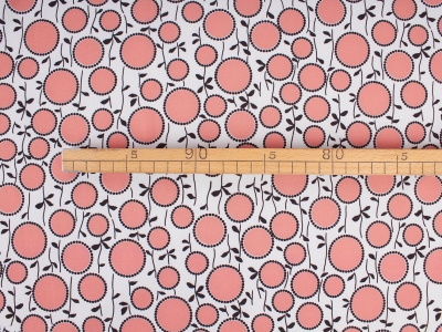 Tkanina Miami - Cercles floraux - 2 couleurs !