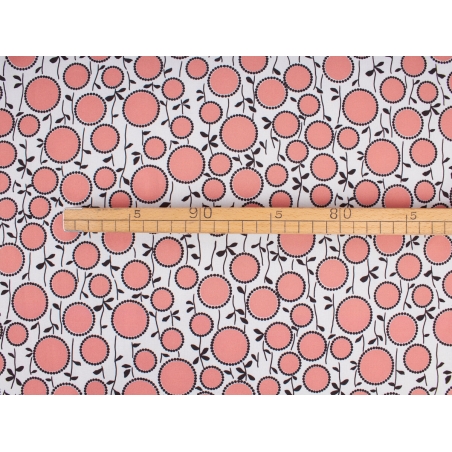 Tkanina Miami - Cercles floraux - 2 couleurs !