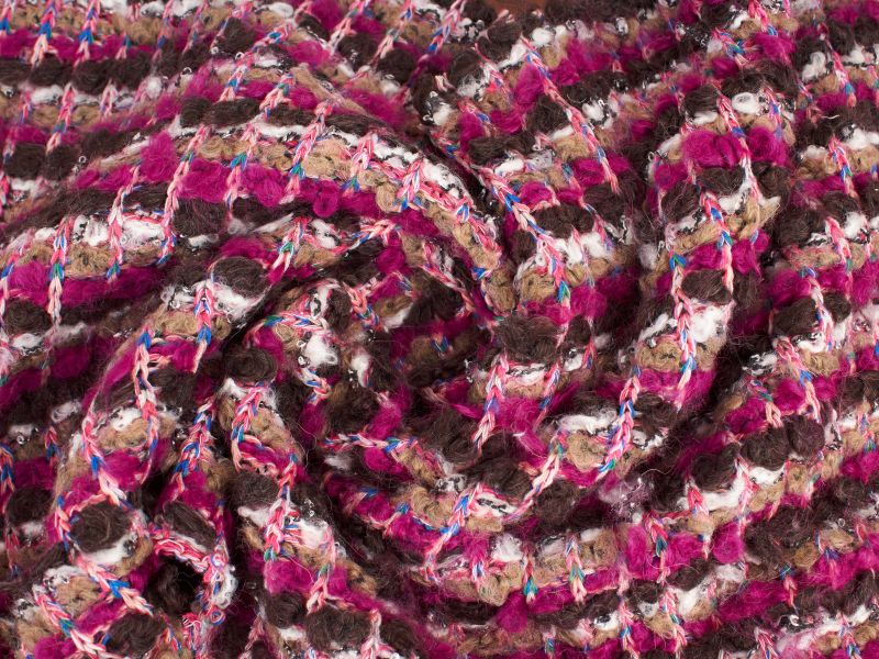 Tkanina Maxmara vlecht fuchsia - BELKA