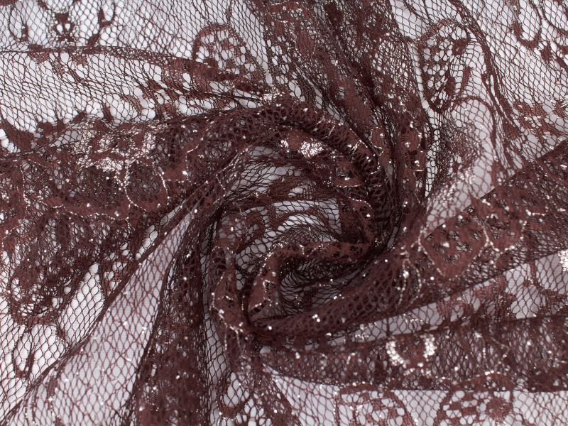 Sevilla lace brown&silver - ENTIRE PIECE