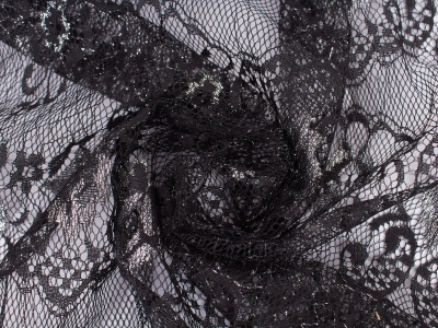 Koronka Sevilla czarno-srebrna - BELKA