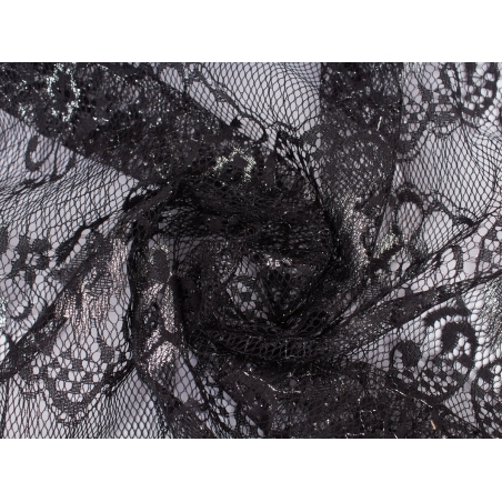 Koronka Sevilla czarno-srebrna - BELKA