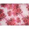 Jedwab sygnowany - elastyczny szyfon - koralowe kwiaty