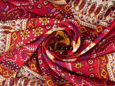 Tyg Viskos Sandy etno - två färger