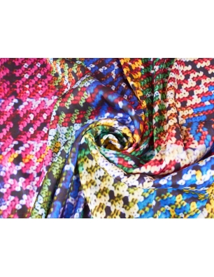 Jedwab sygnowany kratka wzór Dior