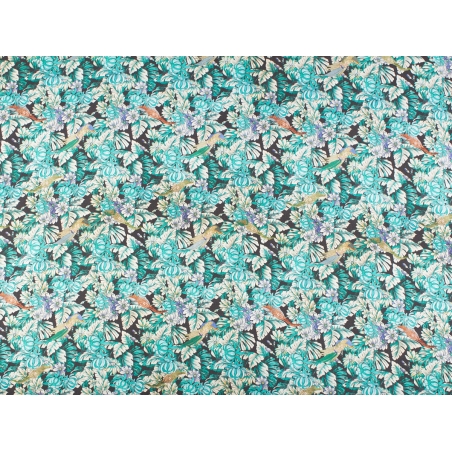 Seidenstoff signiert - Garten