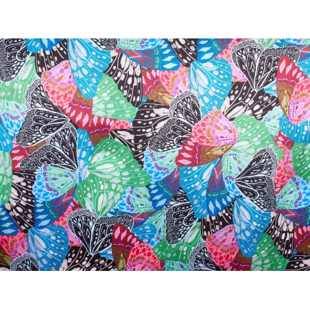 Seidenstoff mit Schmetterlingsmotiv im Chanel-Stil