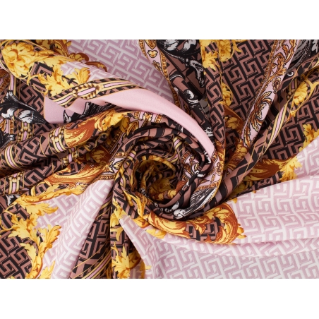 Jedwab sygnowany wzór w stylu Versace&Fendi
