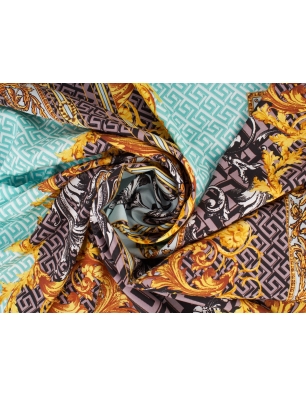 Jedwab sygnowany wzór w stylu Versace&Fendi