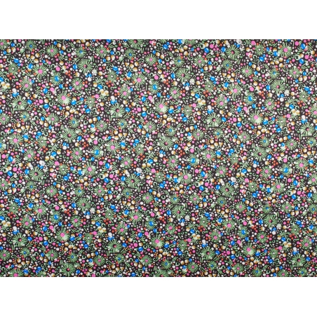 Silke stof med signatur - Perler
