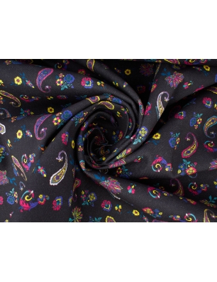 Bawełna Sorella jeansowa - kolorowy Paisley